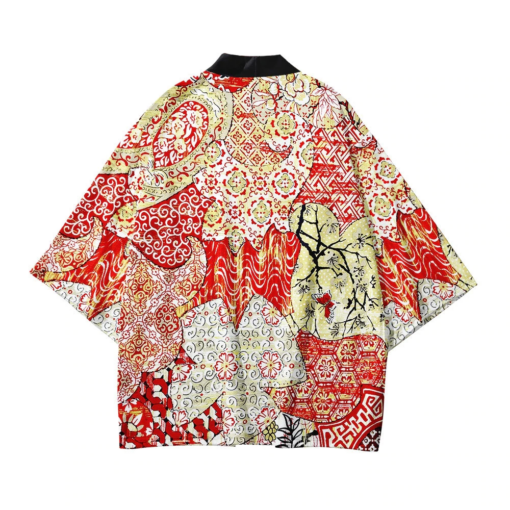 Abstract Pattern Blossom Haori Kimono 1