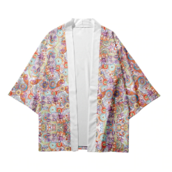 Abstract Many Colors Kimono Shirt