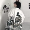 Rising Dragon Mountain Art White Haori Kimono 12