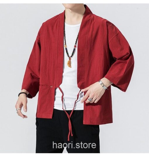 Red Classic Casual Traditional Noragi 2