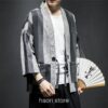 Dark Color Striped Streetwear Noragi 6