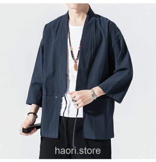 Navy Blue Classic Casual Traditional Noragi 2