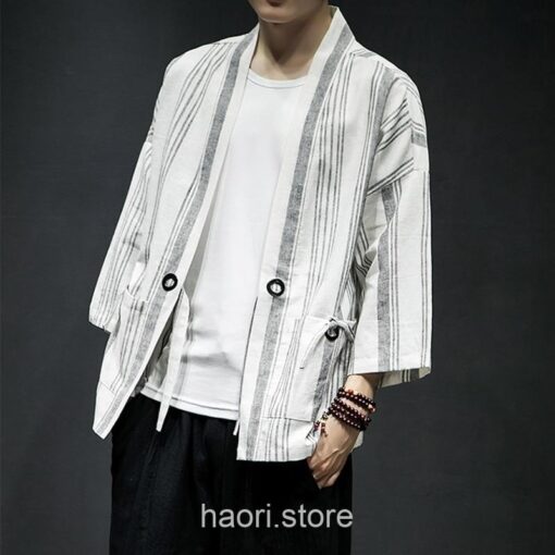 Light Color Striped Streetwear Noragi 5